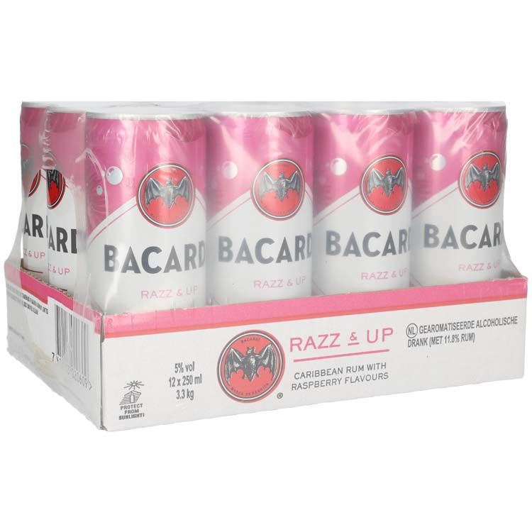 Bacardi Razz & Up tray 12 x 25 cl 
