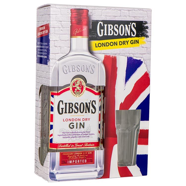 Gibson's London Dry Gin + Glas 70 cl