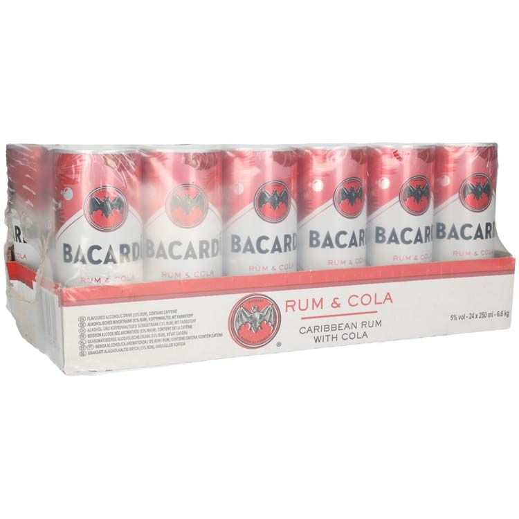 Bacardi & Cola tray 24 x 25 cl 