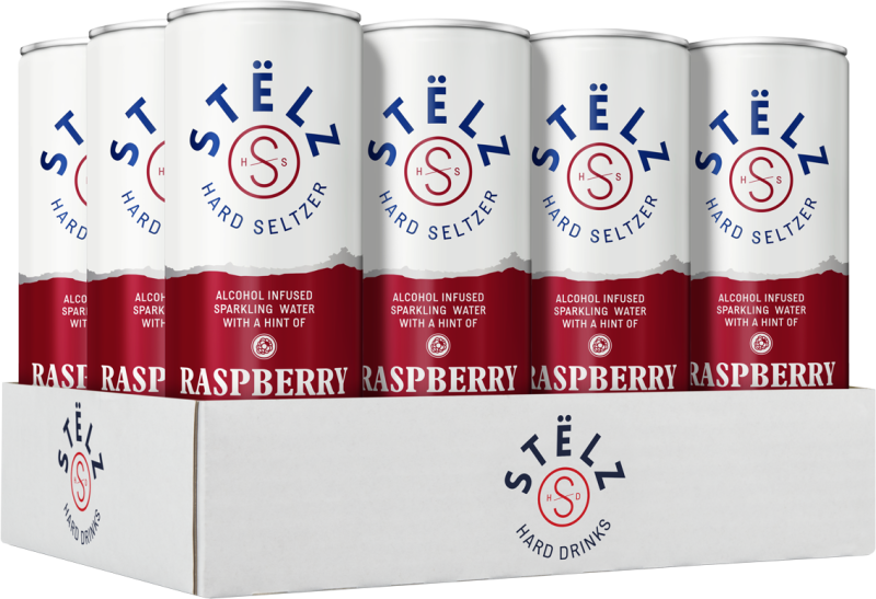 Stëlz Hard Seltzer Raspberry tray 12 x 25 cl 