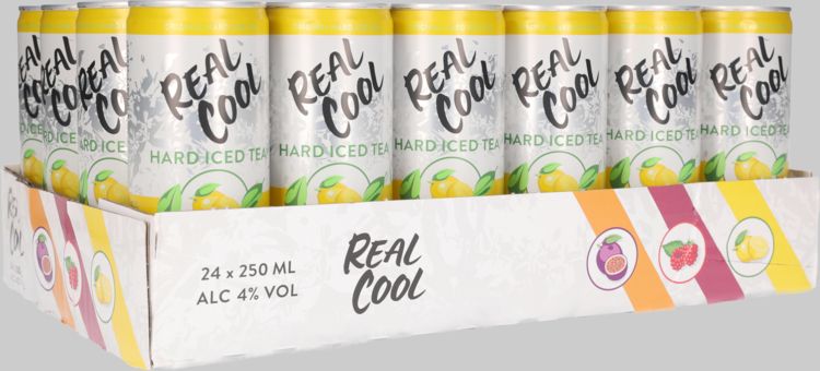 Real Cool Hard Seltzer Iced Tea Lemon tray 24 x 25 cl