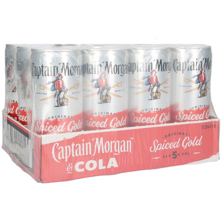Captain Morgan & Cola tray 12 x 25 cl
