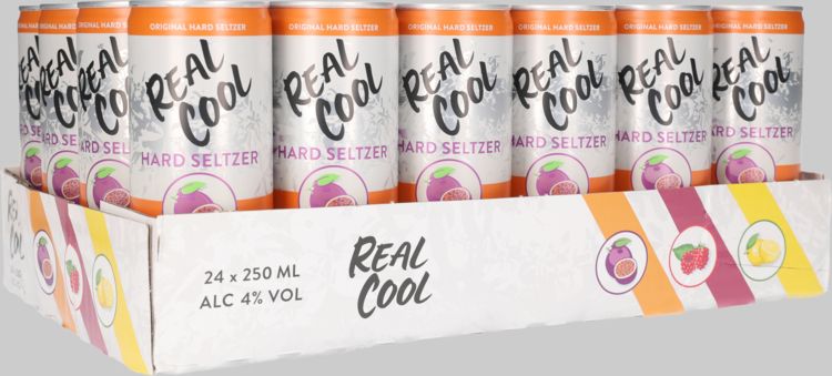 Real Cool Hard Seltzer Passionfruit tray 24 x 25 cl