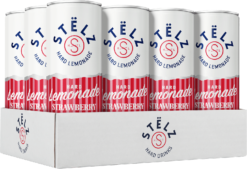 St&euml;lz Hard Lemonade Strawberry tray 12 x 25 cl