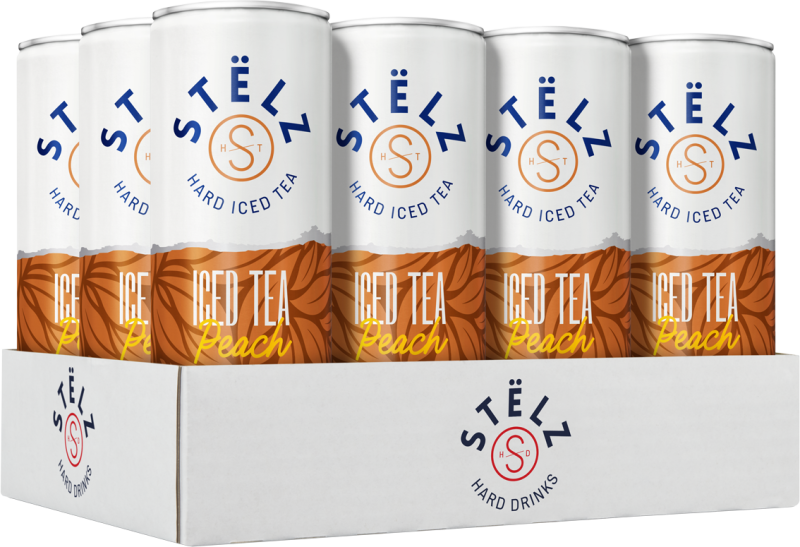 Stëlz Hard Ice Tea Peach tray 12 x 25 cl