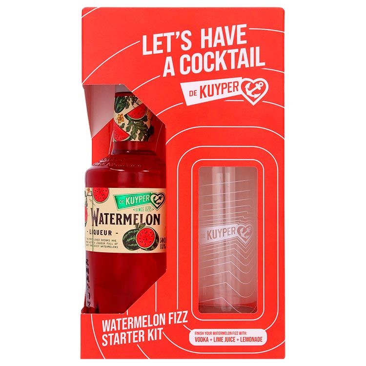 De Kuyper Watermelon met glas 50 cl