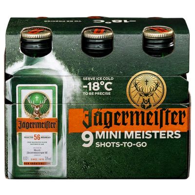 Jagermeister 9-pack mini meisters 9 x 2 cl