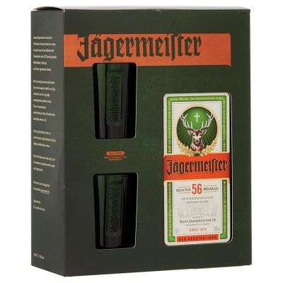 Jägermeister plus 2 shotglazen 70 cl