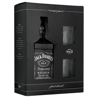 Jack Daniel's  Whiskey Met 2 tumblers 70 cl