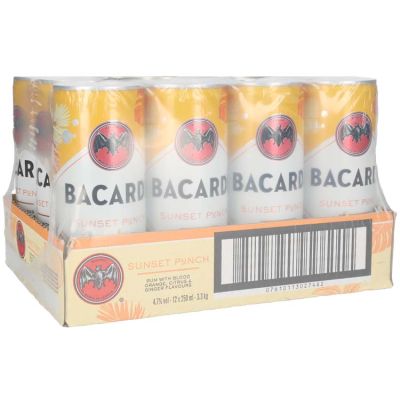 Bacardi Sunset Punch tray 12 x 25 cl