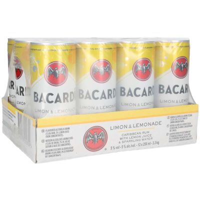 Bacardi Limon & Lemonade tray 12 x 25 cl 