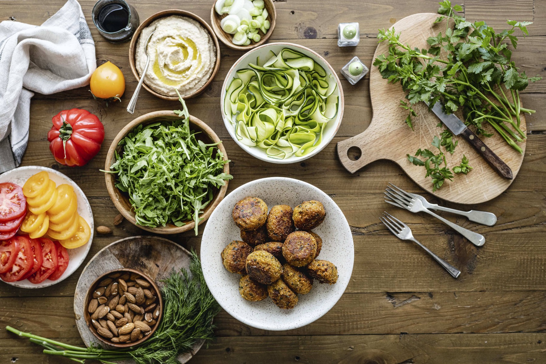 Wijn bij Vegan Gerechten